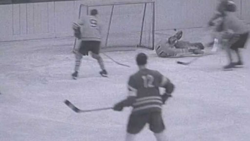 Hokejové utkání Spartak Sokolovo - Spartak Plzeň (1957)