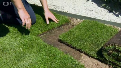 Pokládka trávníku