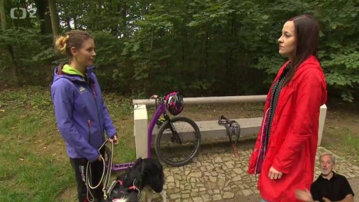 Na kole a koloběžce se psem