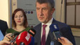 Andrej Babiš na schůzce v Lánech