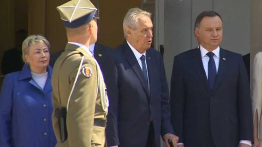 Miloš Zeman na návštěvě Polska