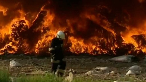 Požáry nelegálních skládek v Polsku