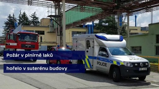 Požár v plnírně laků