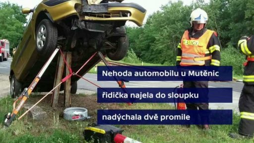 Nehoda kamionu u Pohořelic