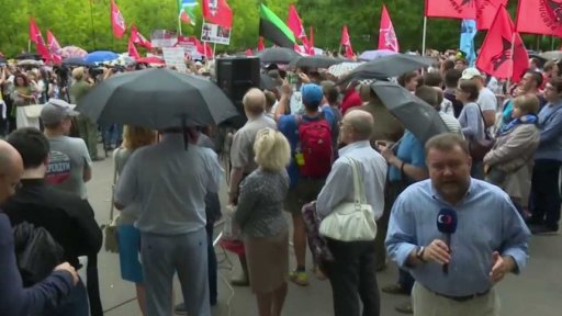 Demonstrace v Moskvě proti důchodové reformě