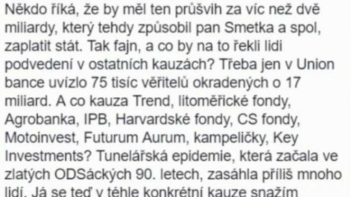 Premiér Babiš ke kauze H-System