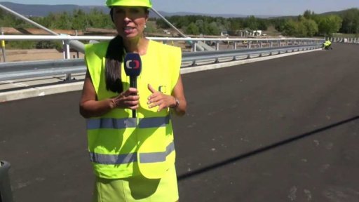 Zátěžové testy na novém mostu na silnici z Mostu do Mariánských Radčic