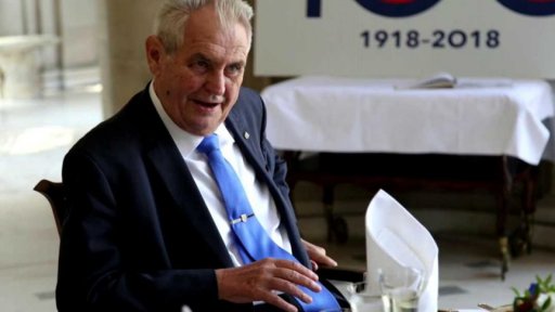 Setkání prezidenta Miloše Zemana a amerického velvyslance Stephena Kinga