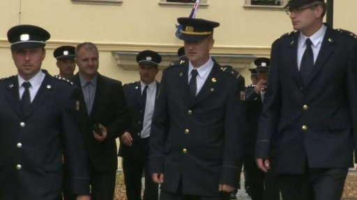 Pohřeb hasiče v Zábřehu