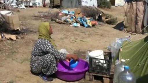 Situace v řeckém uprchlickém táboře