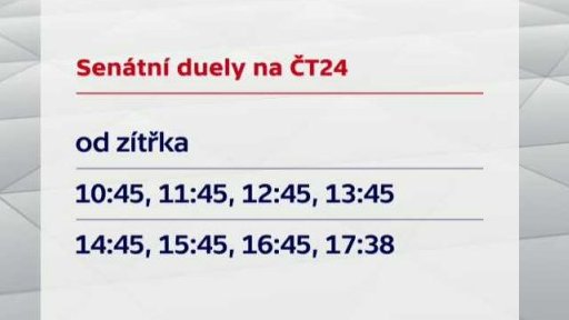 Duely kandidátů do Senátu