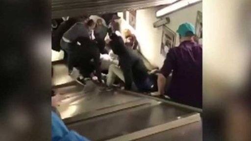 Zrychlený eskalátor v Římě