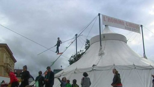 Provazochodec David Dimitri na festivalu Arena