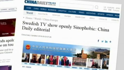 Čínská kritika švédské satiry