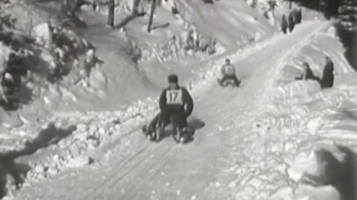 Závod na sáňkařské trati Davidova bouda - Dívčí lávka (1955)