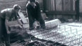 Nový způsob betonování při stavbě mostu přes Botič (1956)