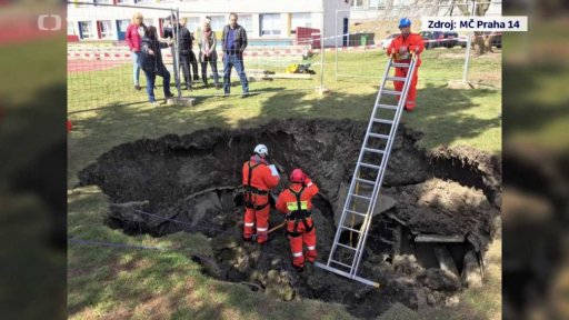 Propadlý kryt na Černém Mostě