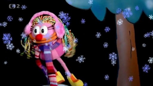 Jů, Hele, Sněhulák a Fámula se loučí s kamarády.