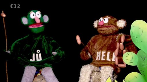 Mufikanti : Vinetou a Old Shatterhand zpívají solu s Mufem a Jůheláky písničku Barvy.