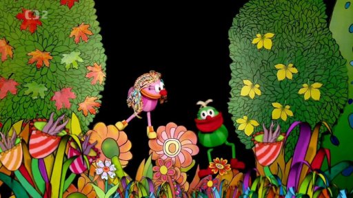 Muf přemluví Fámulu, aby spolu postrašili Otylku, která se bojí vlastního papírového draka, protože je zamračený.