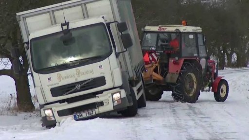 Vítr a led na silnicích