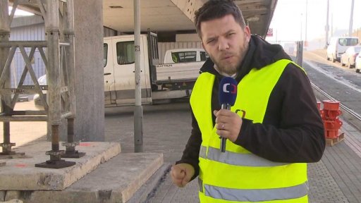 Nová podpěra mostu na Vltavské