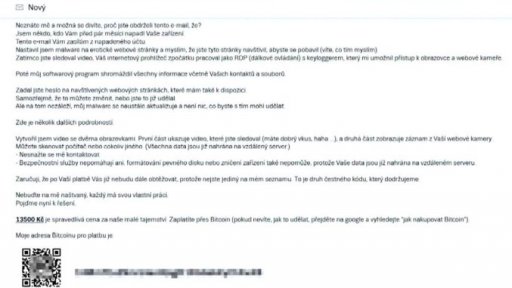 Podvodný email láká z lidí peníze