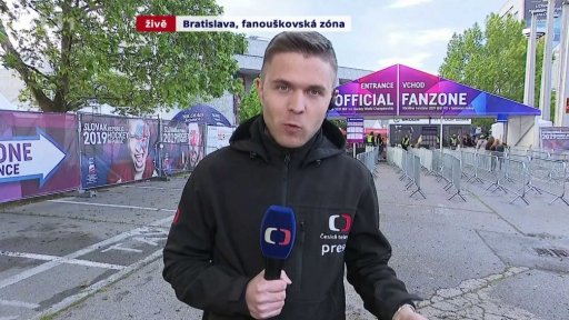 Fanoušci českých hokejistů v Bratislavě