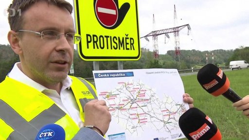 Instalace značek proti jízdě v protisměru