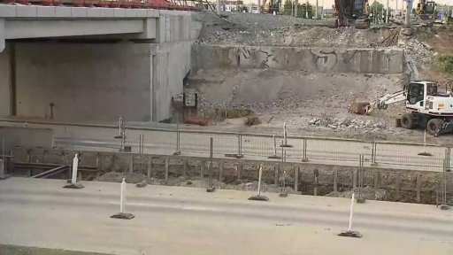 Demolice mostu v Ostravě