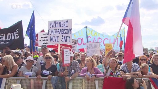 Demonstrace na Letné