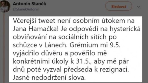 Vnitrostranický spor ČSSD kvůli odvolání A. Staňka