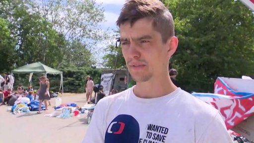 Protesty před elektrárnou ve Chvaleticích