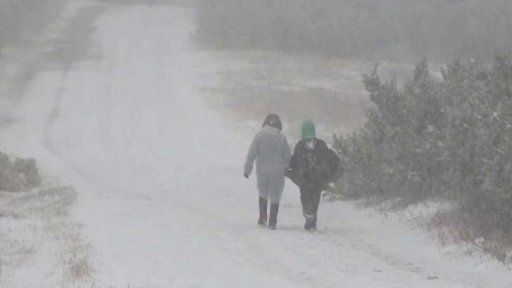 Na hřebenech Krkonoš dnes napadl sníh