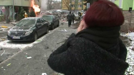 Záběry hořícího domu ze sociálních sítí