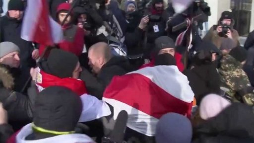 Protesty v běloruském Minsku