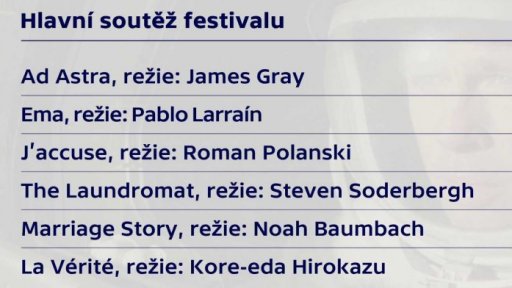 Další filmy v soutěži Benátek