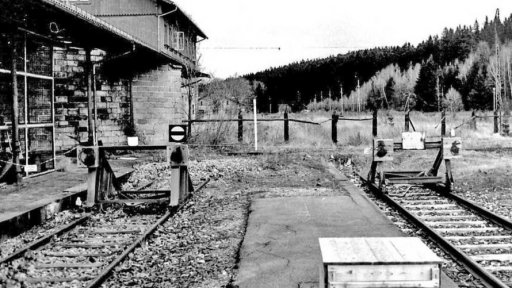 Nádraží Železná Ruda - Alžbětín, skrz které vedla hranice