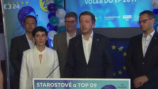 Výsledky voleb do EP - TOP 09, STAN, SPD