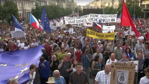 Demonstrace za demisi Babiše a Benešové - Jan Herzmann a Jaroslav Spurný