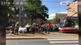 Nehoda tramvaje s osobním autem