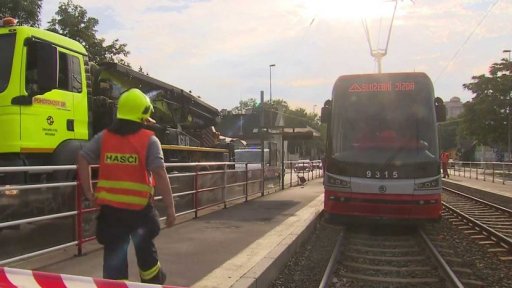 Technická závada na tramvajové trati