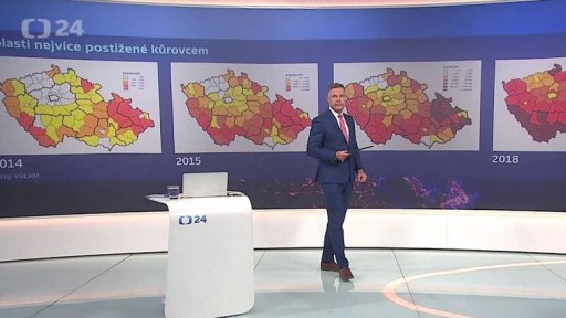 Oblasti nejvíce postižené kůrovcem