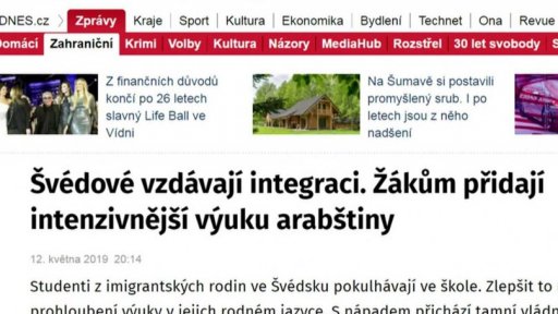 Mediální přestřelka: "Švédové vzdávají integraci"