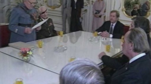 Václav Havel přijal skupinu legionářů (1990)