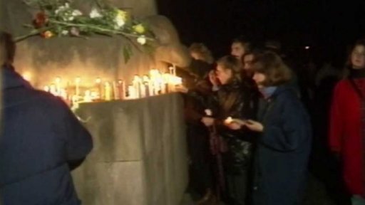 Masové pietní shromáždění studentů v Praze (1989)