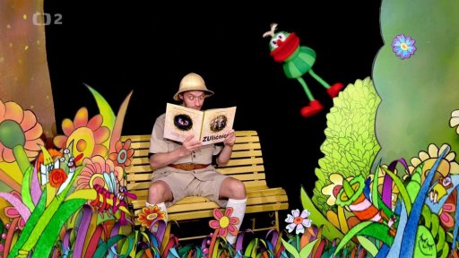 Žán Polapil čte knihu, o kterou se zajímá Muf.