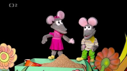 Tryskáček staví sýrovou sopku.