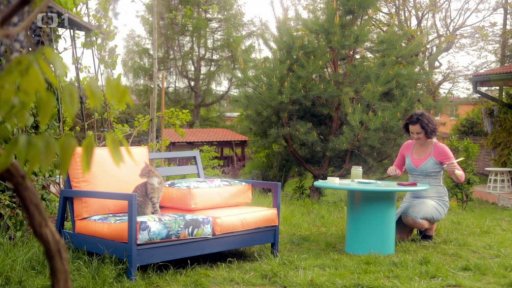 Venkovní sezení se stolkem