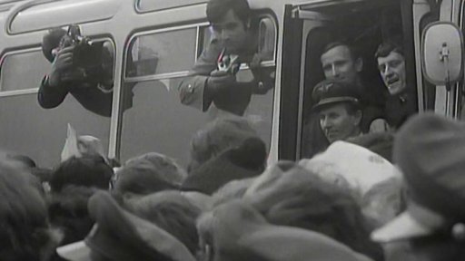 Návrat čsl. hokejistů z MS